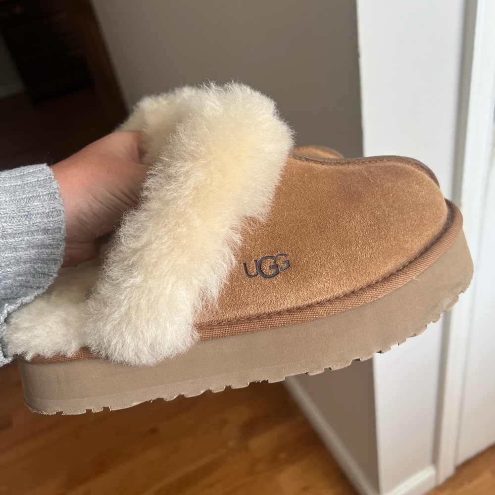 UGG Chestnut Shearling Slip-Ons